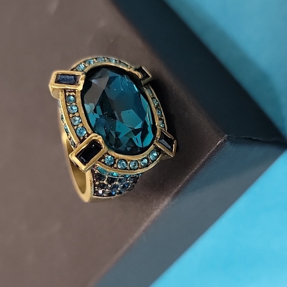 7 PIECE Heidi Daus Lavish Layers Crystal Accented Necklace Bracelet Ring Earring - Picture 7 of 16